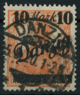 DANZIG 1920 Nr 31I Zentrisch Gestempelt Gepr. X5605C6 - Oblitérés