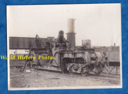 Photo Ancienne - Gare à Situer En France - Beau Canon Sur Rail à Identifier - Camouflage - Train Wagon Blindé ? WW1 - Treni