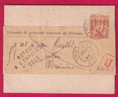 N°94 TREVOUX AIN RETOUR ENVOYEUR 2342 MEXIMIEUX RECOMMANDE LETTRE - 1877-1920: Période Semi Moderne