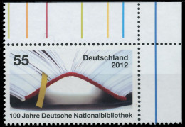 BRD BUND 2012 Nr 2956 Postfrisch ECKE-ORE X5607AA - Unused Stamps