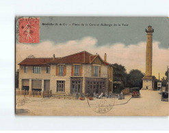 MEREVILLE : Place De La Gare Et Auberge De La Tour - état - Mereville