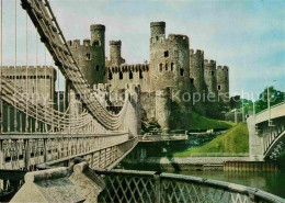 72660422 Gwynedd Valley Conwy Castle Telfords Suspension Bridge Gwynedd Valley - Other & Unclassified