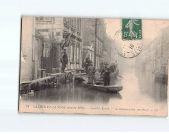 LEVALLOIS PERRET : Inondation 1910, Le Commissariat, Rue Rivay - état - Levallois Perret