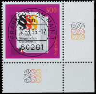 BRD BUND 1996 Nr 1874 Zentrisch Gestempelt ECKE-URE X56603A - Used Stamps