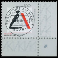 BRD BUND 1996 Nr 1866 Zentrisch Gestempelt ECKE-URE X56609A - Gebruikt