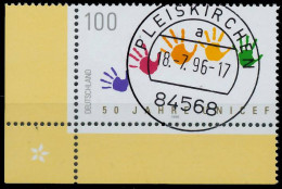 BRD BUND 1996 Nr 1869 Zentrisch Gestempelt ECKE-ULI X566162 - Used Stamps