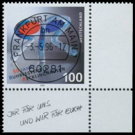 BRD BUND 1996 Nr 1859 Zentrisch Gestempelt ECKE-URE X56AA6E - Gebruikt