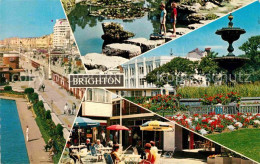 72649092 Brighton Hove Uferstrasse Strassencafe Park Brunnen Brighton And Hove - Autres & Non Classés