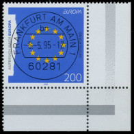 BRD BUND 1995 Nr 1791 Zentrisch Gestempelt ECKE-URE X56B03A - Oblitérés