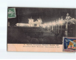 MARSEILLE : Exposition Internationale D'Electricité, 1908, International Théâtre Restaurant, De Nuit - état - Exposition D'Electricité Et Autres