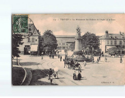 TROYES: Le Monument Des Enfants De L'Aube Et La Gare - Très Bon état - Troyes