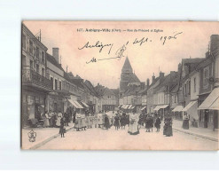 AUBIGNY VILLE : Rue Du Prieuré Et Eglise - Très Bon état - Aubigny Sur Nere