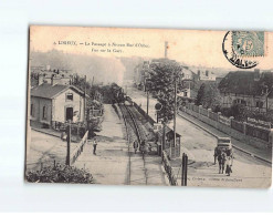 LISIEUX : Le Passage à Niveau Rue D'Orbec, Vue Sur La Gare - état - Lisieux