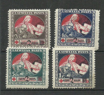 LATVIA Lettland 1921 Michel 65 - 68 Z * - Lettonia