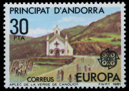 ANDORRA SPANISCHE POST 1980-1989 Nr 139 Postfrisch X5A004A - Nuovi