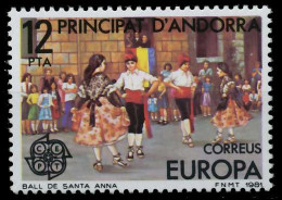 ANDORRA SPANISCHE POST 1980-1989 Nr 138 Postfrisch X5A0046 - Nuovi