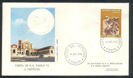 Vatican 1969, Pope Paul 6th Visit Nettuno, Special Cover - Sonstige & Ohne Zuordnung