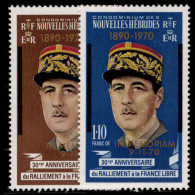French New Hebrides 1971 Death Of General De Gaulle Lightly Mounted Mint. - Ungebraucht
