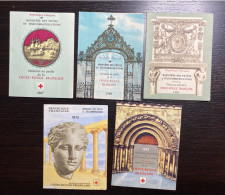 France - Lot De 5 Carnets Croix Rouge Neuf** 1967/1968/1969/1972/1973 - Collections (en Albums)