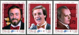 ITALIE 2009-Journée De La Musique-Pavarotti/Reitano/Rota-3 V. - 2001-10: Mint/hinged