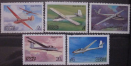 RUSSIA ~ 1983 ~ S.G. NUMBERS 5301 - 5305, ~ GLIDERS. ~ MNH #03633 - Neufs