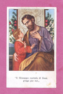 Holy Card, Santino- S. Giuseppe Custode Di Gesù, Prega Per Noi- Con Approvazione Ecclesiastica- Ed. Grafiche A.L.M.A. - Devotion Images