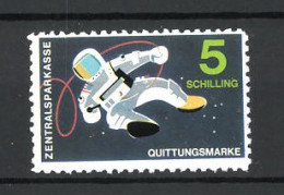 Reklamemarke Zentralsparkasse Quittungsmarke, Astronaut Im Weltall  - Vignetten (Erinnophilie)
