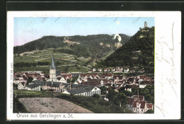 AK Geislingen A. St., Teilansicht Mit Kirche  - Geislingen