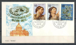 Vatican 1970, United Nations Organisation Anniversary, FDC - Other & Unclassified