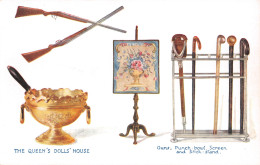 R295870 The Queens Dolls House. Guns. Punch Bowl Screen And Stick Stand. Series - Wereld