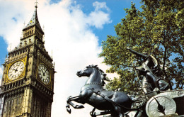 R293665 Big Ben And Boadicea Statue London. Colour Photograph. PT1017 - Altri & Non Classificati