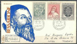 Vatican 1972, 500th Anniversary Of Death Of Cardinal Bessarione, FDC (II) - Other & Unclassified