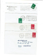 84 L'ISLE SUR LA SORGUE -Lot  8 Plis (env Entières)  6 Flammes SECAP NI  "Foire Brocante" Et 2 Illustrées "site...  1268 - Mechanical Postmarks (Advertisement)