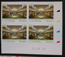 France 2010 Autoadhésif Bloc De 4 Daté N°467 LA PISCINE DE ROUBAIX - Unused Stamps