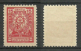 LITAUEN Lithuania 1923 Michel 218 (*) Mint No Gum/ohne Gummi - Litauen