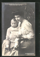 AK Grossherzogin Alexandra & Erbgrossherzog Friedrich Franz Von Mecklenburg-Schwerin, Geb. 22. April 1910  - Königshäuser