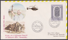 Vatican 1978, Pope Paul John II Visit Santuario Della Mentorella, Special Cover - Otros & Sin Clasificación