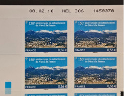France 2010 Autoadhésif Bloc De 4 N°469 RATTACHEMENT DE NICE A LA FRANCE - Unused Stamps