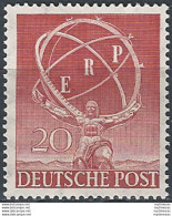 1950 Berlino ERP Programma MNH Unif. N. 57 - Autres & Non Classés