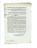 Domaines -  Circulaire Sur Le Cautionnement Des Adjudicataires Des Coupes De Bois 30 Nivose An 11 De La RF 1273 - Historical Documents