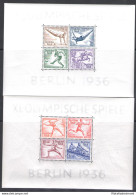 1936 Germania, Olimpiadi - Yvert Bf 4/5 - MNH** - Other & Unclassified