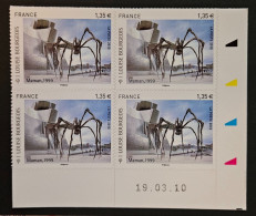 France 2010 Autoadhésif Bloc De 4 N° 471 Daté OEUVRE DE LOUISE BOURGEOIS - Unused Stamps