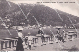 Af772 Cartolina Como Citta' Panorama Con Veduta Di Brunate E Della Funicolare - Como