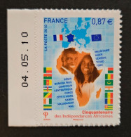 France 2010 Autoadhésif N° 472 Daté INDEPENDANCES AFRICAINES - Nuevos