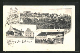 AK Ober-Elchingen, Gasthof-Klosterbrauerei V. J. Eisenlauer, Klosterkirche, Ortsansicht  - Sonstige & Ohne Zuordnung