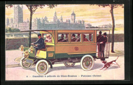 Künstler-AK Puteaux, Ominbus à Pétrole De Dion-Bouton  - Autobus & Pullman