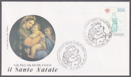 Vatican 1983, Christmas, Madonna, Special Postmark & Cover - Other & Unclassified