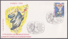 Vatican 1983, Easter, Special Postmark & Cover - Sonstige & Ohne Zuordnung