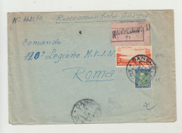 BUSTA SENZA LETTERA - RACCOMANDATA DEL 1940 - ANNULLO DANGHELA - AMARA VERSO ROMA WW2 - A.O.I. - Marcophilie (Avions)