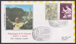 Vatican 1983, Pope Voyage, France, Lourdes, Special Cover - Otros & Sin Clasificación